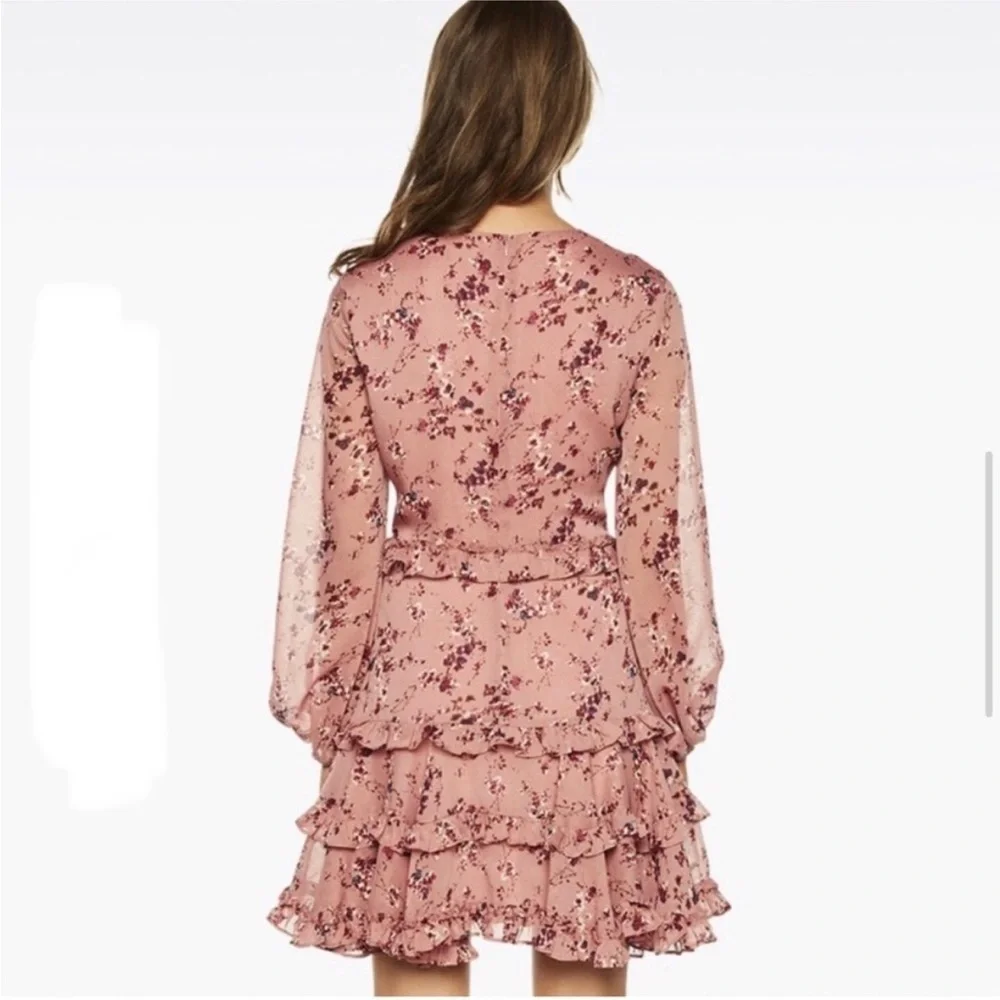 Bardot Ditsy Frill Dress in Rose Ditsy - Picture 2 of 11